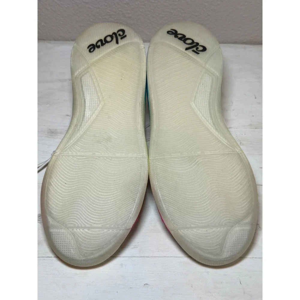 Clove Pride Solo Sneakers White Rainbow Womens 8.5 Mens 7 Nursing Medical Shoes